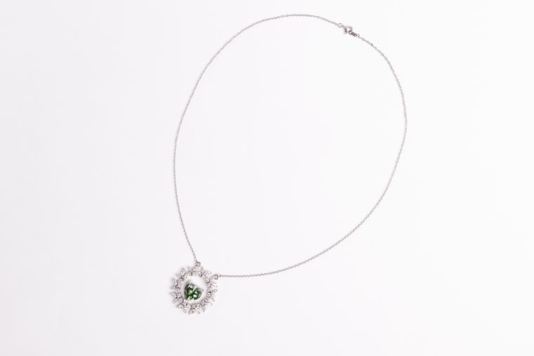 Diamond solitaire pendant