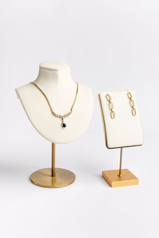Fine jewelry suite on display